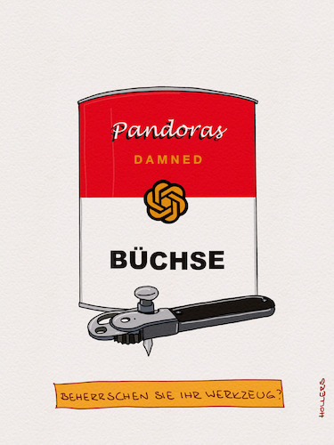 Cartoon: Pandora (medium) by hollers tagged pandora,büchse,dosenöffner,warhol,ki,ausbruch,kontrolle,pandora,büchse,dosenöffner,warhol,ki,ausbruch,kontrolle