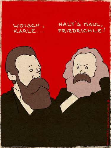 Cartoon: Seitenbacher (medium) by hollers tagged karl,marx,friedrich,engels,seitenbacher,woisch,karle,werbung,radiowerbung,radio,müsli,karl,marx,friedrich,engels,seitenbacher,woisch,karle,werbung,radiowerbung,radio,müsli