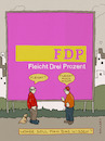Cartoon: Fleicht (small) by hollers tagged fdp,drei,fünf,prozent,vielleicht,fleicht,wahlen,kubicki,bundesvorsitzender,strack,zimmermann