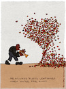 Cartoon: Leafsongs (small) by hollers tagged laub,lovesongs,liebeslieder,laubbläser,energie,alternative,klima,klimawandel,erderwärmung,herz,trompete,musik