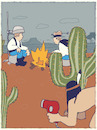 Cartoon: Wildwest Lagerfeuerromantik (small) by hollers tagged cowboy,indianer,lagerfeuer,wildwest,romantik,föhn,trockenhaube