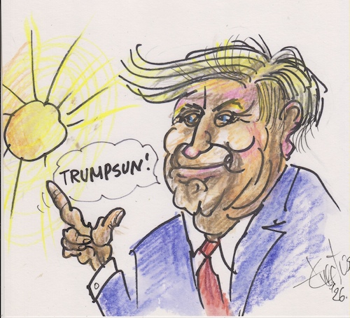 Cartoon: TRUMPSUN! (medium) by Erki Evestus tagged trump,sun
