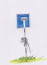 Cartoon: Dead End (small) by Erki Evestus tagged russia,road,sign,rat,dead,end