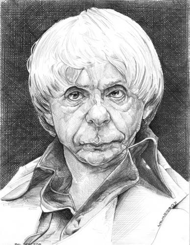 Cartoon: phil spector (medium) by salnavarro tagged caricature,pencil