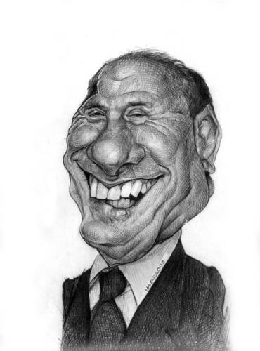 Cartoon: silvio berlusconi (medium) by salnavarro tagged caricature,pencil,politics