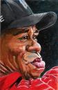 Cartoon: Tiger Woods (small) by salnavarro tagged caricature,painting,acrylic,golf,tiger,woods