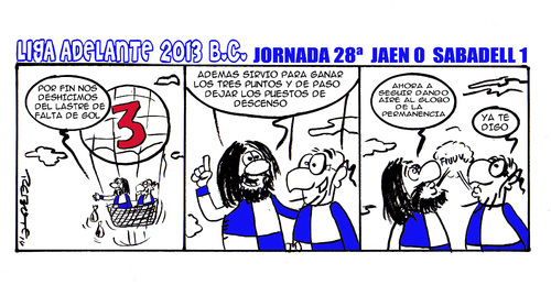 Cartoon: Division Maldita 28 (medium) by rebotemartinez tagged liga,adelante,sabadell