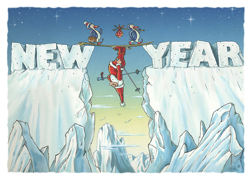 Cartoon: Olympic Winter (medium) by Stan Groenland tagged new,year,winter,santa,christmas,greeting,cards,olympic,sports