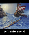 Cartoon: Make History! (small) by Stan Groenland tagged cartoon,rowing,sports,history,olympics,ships,vikings,water,sailing