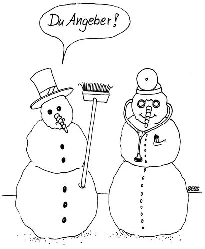 Cartoon: Angeber (medium) by besscartoon tagged winter,schneemann,arzt,doktor,angeber,bess,besscartoon