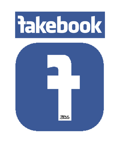Cartoon: fakebook (medium) by besscartoon tagged zuckerbook,facebook,fake,mark,zuckerberg,bess,besscartoon