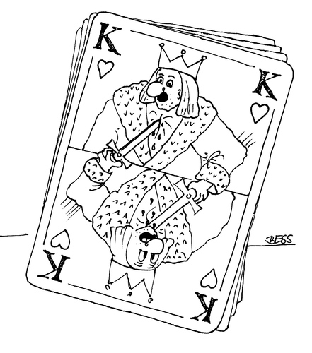 Cartoon: Herzige Könige (medium) by besscartoon tagged besscartoon,bess,spielkarte,tod,mord,schwert,kartenspiel,karten,herz,monarchie,könig