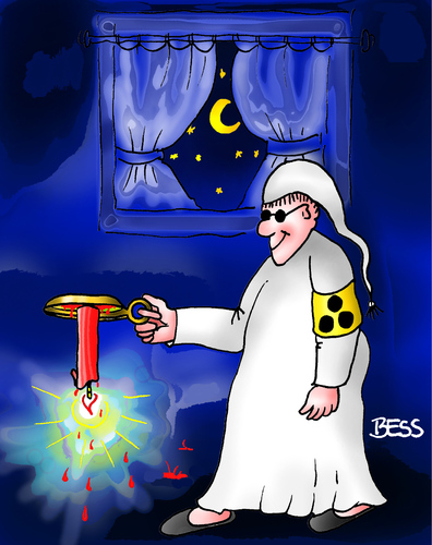 Cartoon: Ich sehe was was du nicht siehst (medium) by besscartoon tagged mann,blind,blindheit,blindenbinde,sehen,licht,kerze,handicap,behinderung,gesundheit,dunkelheit,bess,besscartoon,was