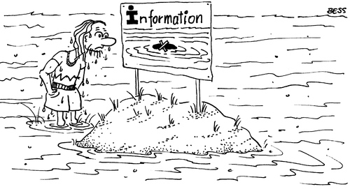 Cartoon: Infopoint (medium) by besscartoon tagged meer,insel,information,bess,besscartoon