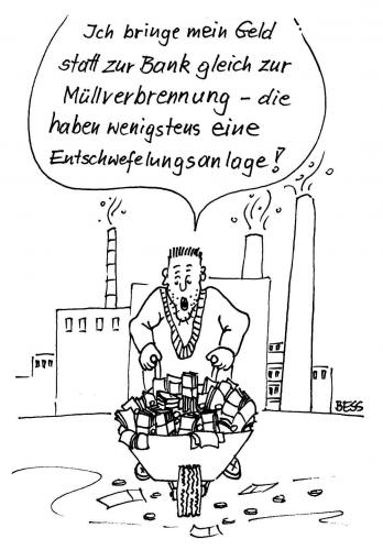 Cartoon: ohne Titel (medium) by besscartoon tagged mann,bank,geld,krise,euro,bess,besscartoon