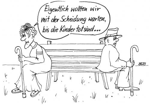 Cartoon: Scheidung (medium) by besscartoon tagged paar,frau,mann,besscartoon,bess,beziehung,scheidung