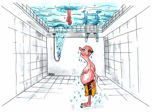 Cartoon: Schwimmbad (medium) by besscartoon tagged bess,schwimmen,wasser,ertrinken,pool,besscartoon