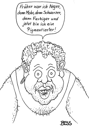 Cartoon: so ändern sich die Zeiten (medium) by besscartoon tagged neger,mohr,schwarzer,farbiger,pigmentierter,bess,besscartoon