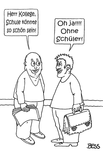 Cartoon: Wunschträume (medium) by besscartoon tagged schule,pädagogik,lehrer,pauker,lernen,grundschule,hauptschule,realschule,werkrealschule,schüler,gemeinschaftsschule,gymnasium,bess,besscartoon