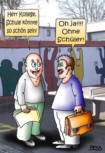 Cartoon: Wunschträume (medium) by besscartoon tagged schule,pädagogik,lehrer,pauker,lernen,grundschule,hauptschule,realschule,werkrealschule,schüler,gemeinschaftsschule,gymnasium,bess,besscartoon