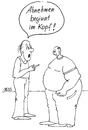 Cartoon: Abnehmen geginnt im Kopf (small) by besscartoon tagged männer,fett,abnehmen,figur,kopf,bess,besscartoon