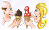 Cartoon: endlich Eiszeit (small) by besscartoon tagged mann,frau,paar,liebe,sex,partnerschaft,eis,essen,frühling,bess,besscartoon