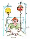 Cartoon: Infusion (small) by besscartoon tagged mann kankenhaus krank bess besscartoon infusion clown smilie