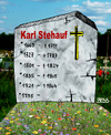 Cartoon: Karl Stehauf (small) by besscartoon tagged grab,grabstein,friedhof,tod,sterben,wiedergeburt,bess,besscartoon