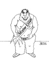 Cartoon: Mister Essen (small) by besscartoon tagged mann,fett,dick,essen,stadt,mister,wahl,schönheit,fettleibig,bess,besscartoon