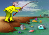 Cartoon: Petri Heil (small) by besscartoon tagged angler,angeln,technik,meer,umweltzerstörung,computer,umweltverschmutzung,computerschrott,bess,besscartoon