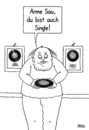 Cartoon: Single (small) by besscartoon tagged mann,single,schallplatte,arme,sau,bess,besscartoon