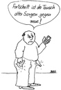 Cartoon: Sorgentelefon (small) by besscartoon tagged mann,handy,sorgen,geld,pleite,telefon,bess,besscartoon