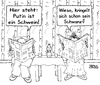 Cartoon: Zeitungslektüre (small) by besscartoon tagged putin,russland,zeitung,lesen,frau,mann,konflikt,ukraine,schwein,schwanz,kringeln,bess,besscartoon