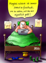Cartoon: Zustandsbestimmung (small) by besscartoon tagged facebook,computer,schlafen,morgen,wohlbefinden,zustand,bess,besscartoon