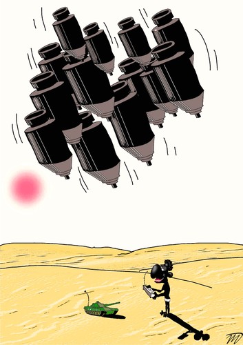 Cartoon: Bombs (medium) by Vlado Mach tagged bomb,dessert,black,africa,agression
