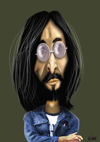Cartoon: John Lennon (medium) by Vlado Mach tagged lennon,beatles,music