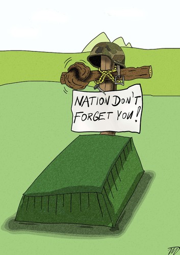 Cartoon: Nation (medium) by Vlado Mach tagged nation,sodat,tod