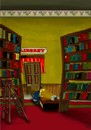 Cartoon: Library (small) by Vlado Mach tagged lesen fernsehen schnell leben