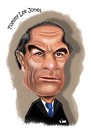 Cartoon: Tommy Lee Jones (small) by Vlado Mach tagged actor,movie,action,hero