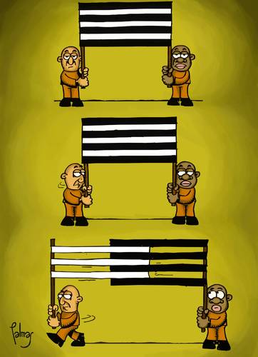 Cartoon: Bandera (medium) by Palmas tagged racismo