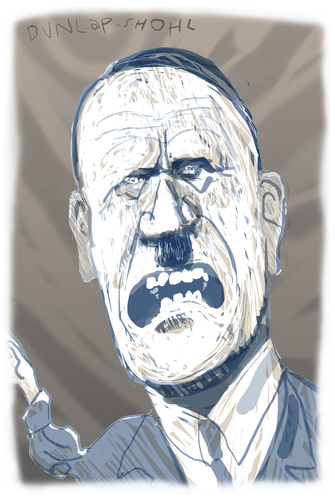 Cartoon: Adolph Hitler (medium) by Dunlap-Shohl tagged hitler,parkinsons,disease,wwii