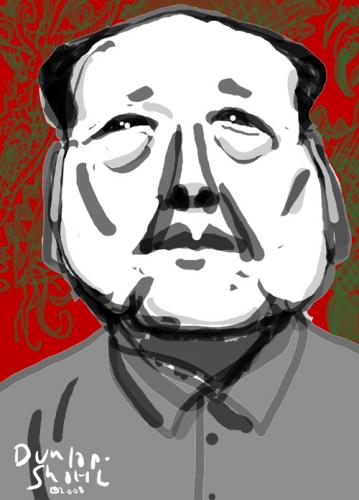 Cartoon: Mao (medium) by Dunlap-Shohl tagged mao,caricature,famous,people,afflicted,with,parkinsons,disease