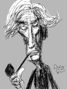 Cartoon: Bertrand Russell (small) by Dunlap-Shohl tagged philosopher,free,thinker,mathematician