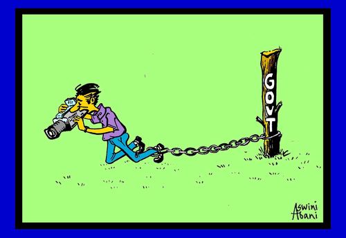 Cartoon: Journalism is progresses...... (medium) by Aswini-Abani tagged press,journalist,journalism,government,media,aswini,abani,asabtoons