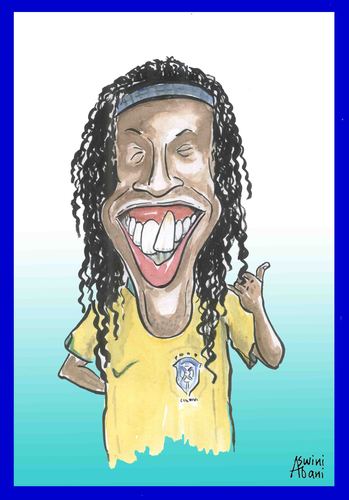 Cartoon: RONALDINHO (medium) by Aswini-Abani tagged ronaldinho,little,brazil,soccer,football,milan,team,sport,aswini,abani,asabtoons