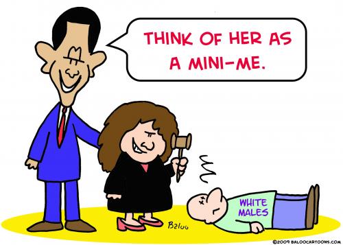 Cartoon: 1mini me obama sotomayor (medium) by rmay tagged mini,me,obama,sotomayor