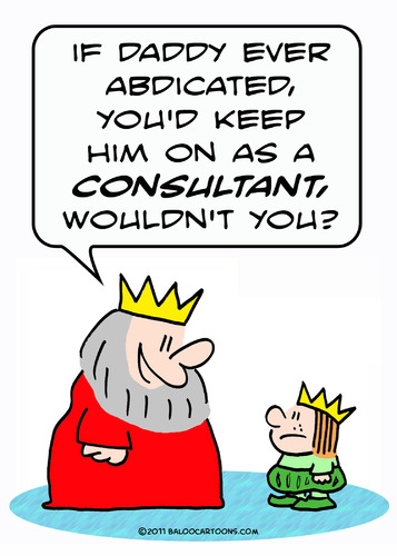 Cartoon: abdicate consultant king prince (medium) by rmay tagged abdicate,consultant,king,prince