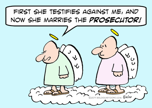 Cartoon: angel wife testify against marry (medium) by rmay tagged angel,wife,testify,against,marry
