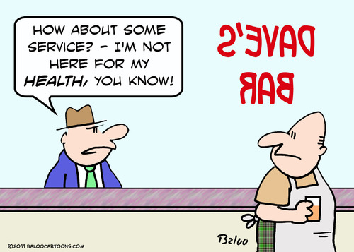 Cartoon: bar health service (medium) by rmay tagged bar,health,service