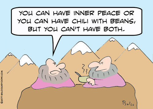 Cartoon: beans chili guru peace (medium) by rmay tagged beans,chili,guru,peace